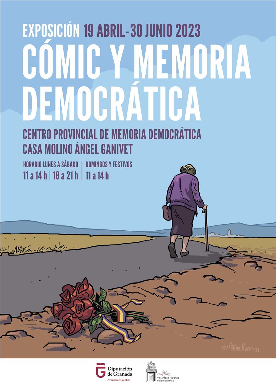 Cartel de la exposición Cómic y memoria democrática de 2023