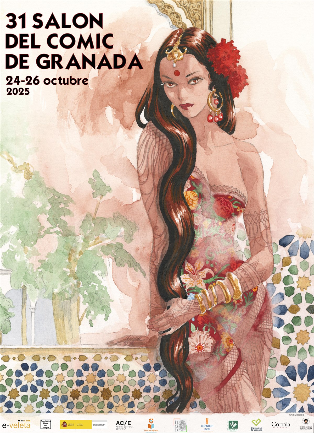 Cartel de la 31.ª edición del Salón del Cómic de Granada, celebrada en 2025