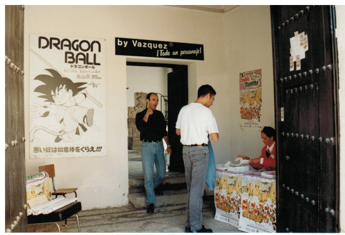 Entrada de la exposición Dragon Ball en las jornadas de 1994